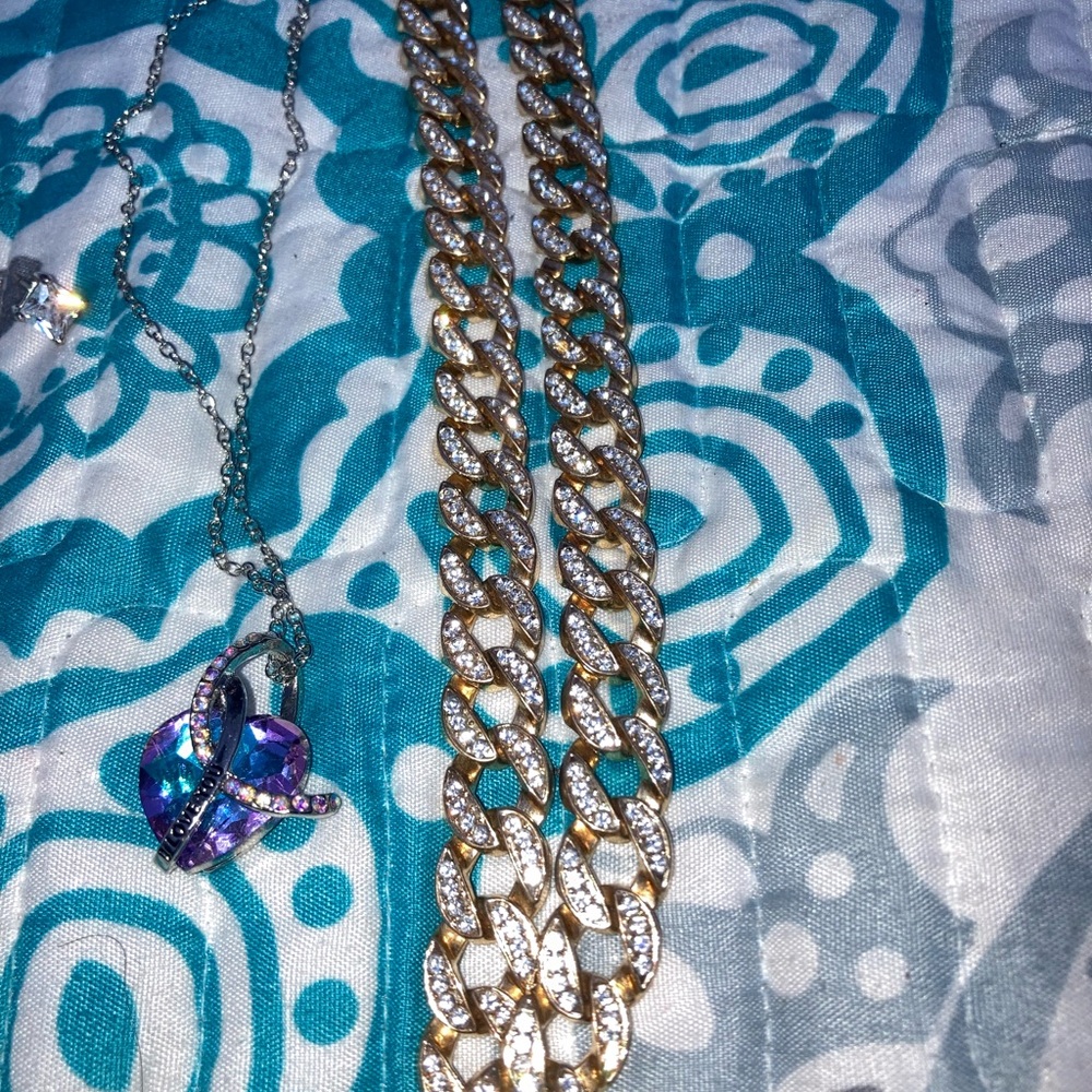 Gold and Silver Chain Necklace Set